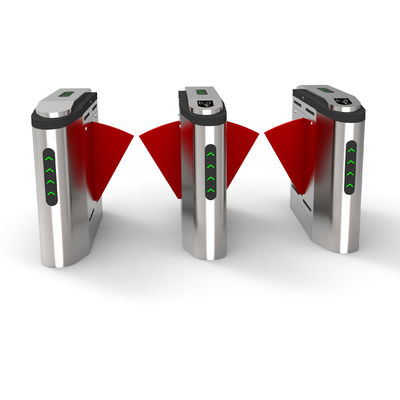 Rs485 Flap Barrier Drehscheibe Gesicht / Fingerabdruck / RFID-Kartenleser Unterstützung Einzel / Doppelbahn