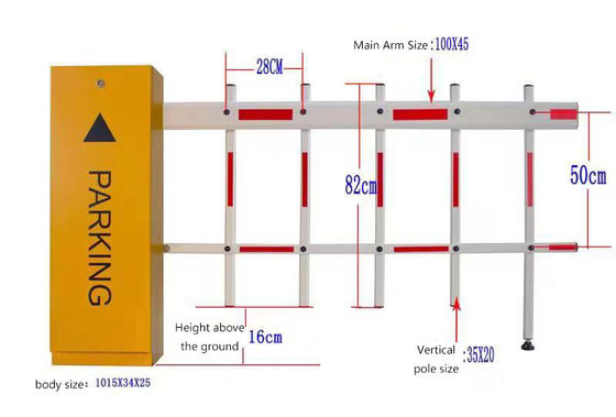 Geschwindigkeitsverstellbarer Straßenverkehrsschranke 24v DC Bürstenloser Motor mit Zaun