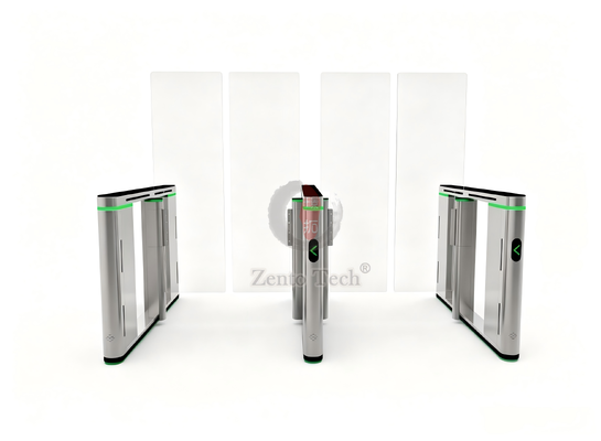 Zento automatisches Schnelltor Drehscheibe mit 1700mm Glasbarriere LED-Anzeiger für Bürogebäude Flughafen