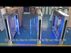 Zento Platz-sparende Schwingung Tor Drehscheibe Schlankes Design Doppelrichtung Zugangskontrolle mit LED-Anzeiger